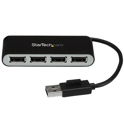 [ST4200MINI2] StarTech.com Concentrador Ladrón USB 2.0 de 4 Puertos con Cable Integrado - Hub Portátil USB 2.0 de 4 Puertos Alimentado por el Bus - Hub - 4 x USB 2.0 - sobremesa