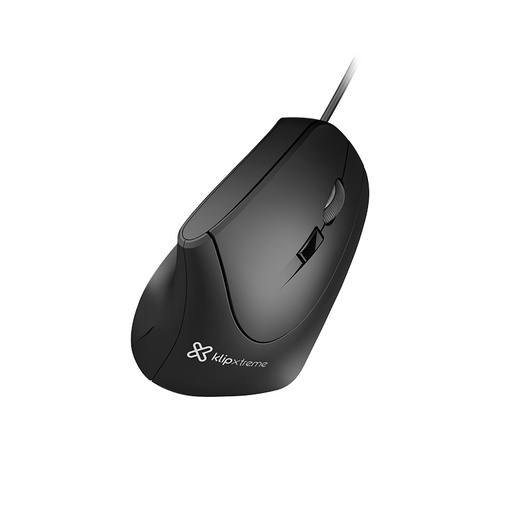 [KMO-506] Mouse Klip Xtreme USB Cableado, Negro, Ultra ergonómico