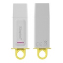 Kingston - USB flash drive - 128 GB - USB 3.0 - Plastic White-Yellow