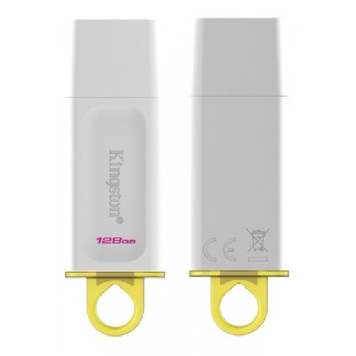 [KC-U2G128-5R] Kingston - USB flash drive - 128 GB - USB 3.0 - Plastic White-Yellow
