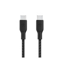 Cable Belkin - 24 pin USB-C (M) a 24 pin USB-C (M) - 2 m - negro - para Apple 10.9-inch iPad Air; Google Pixel 5, Pixel 6; Samsung Galaxy Note20, S21, S21 5G, S22