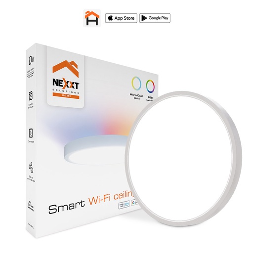 [NHB-C810] Lámpara de Techo Inteligente Wi-Fi  Nexxt Solutions Connectivity - RGB + CCT 12&quot; 110V