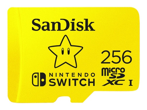 [SDSQXAO-256G-GNCZN] Tarjeta de memoria flash SanDisk Nintendo Switch - 256 GB - UHS-I U3 - microSDXC UHS-I - para Nintendo Switch