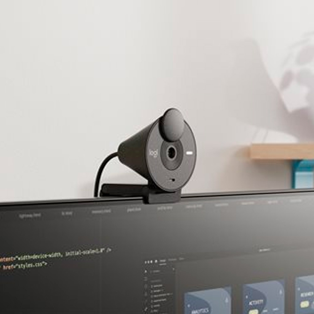 Cámara web Logitech BRIO 300 - Webcam - color - 2 MP - 1920 x 1080 - 720p, 1080p - audio - USB-C 960-001413