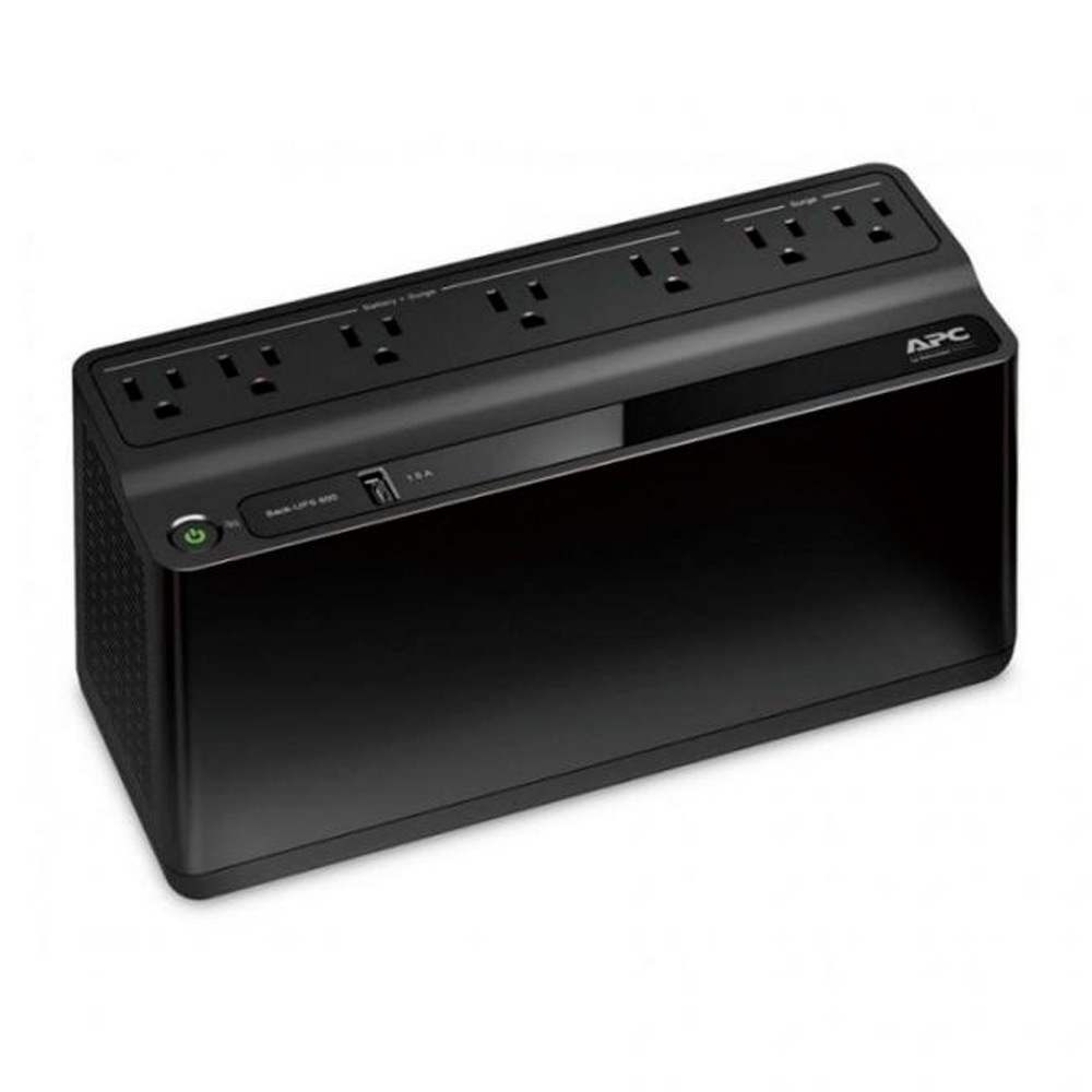 UPS APC Back-UPS BE600M1-LM -  CA 120 V - 330 vatios - 600 VA - USB - conectores de salida: 7 BE600M1-LM