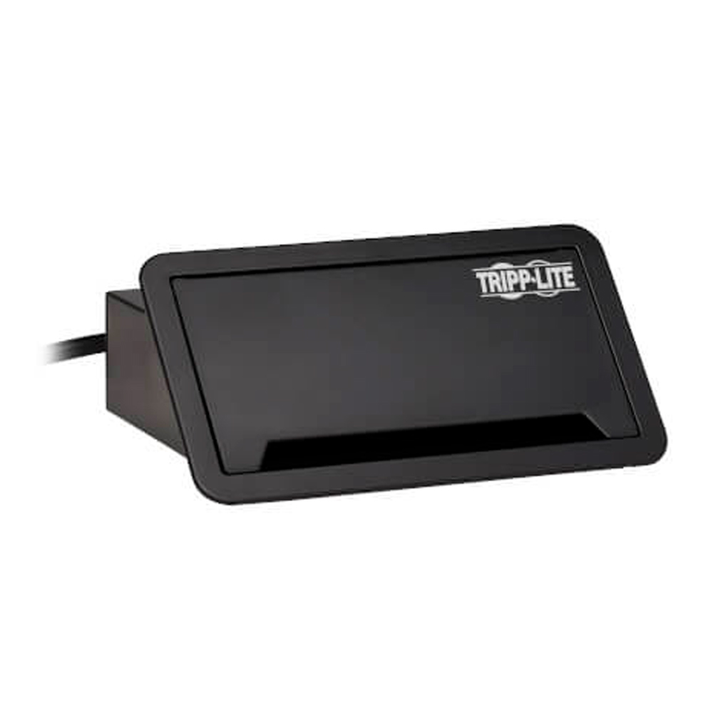 Tripp Lite Power It! 2-Outlet In-Desk Power and Charging Dock - 4x USB-A, USB-B, HDMI, RJ11, RJ45, 10 ft. Cord, Antimicrobial Protection, Black - Banda de potencia (flush mountable) - 15 A - CA 120 V - input: NEMA 5-15P (2 x USB, 2 de NEMA 5-15R) - 3.05 m cable - negro PS222DATAM