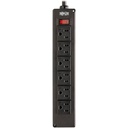 Tripp Lite Safe-IT 6-Outlet Surge Protector - 10 ft. Spiral Cord, 5-15P Plug, 300 Joules, Antimicrobial Protection, Black - Protector contra sobretensiones - 15 A - CA 120 V - conectores de salida: 6 - 3.05 m cable - negro TLP610COILAM