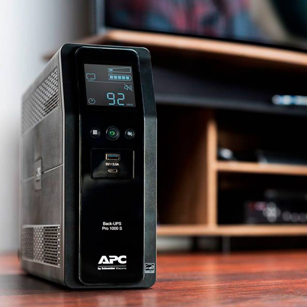 UPS APC Back-UPS Pro BR1100M2-LM - UPS - CA 120 V - 600 vatios - 1100 VA - USB - conectores de salida: 10 - negro