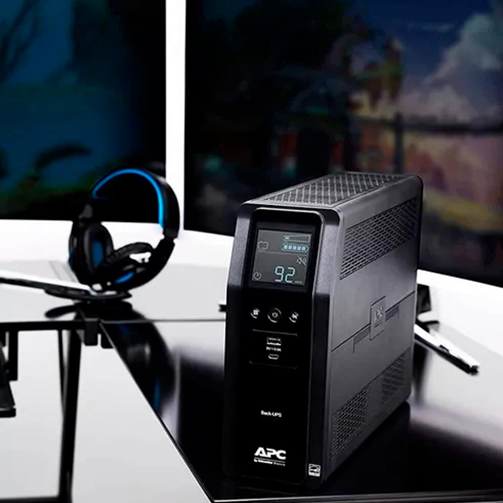 UPS APC Back-UPS Pro BR1100M2-LM - UPS - CA 120 V - 600 vatios - 1100 VA - USB - conectores de salida: 10 - negro