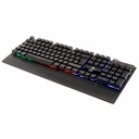 Teclado Xtech multimedia cableado para videojuegos con iluminación de fondo multicolor XTK-510S
