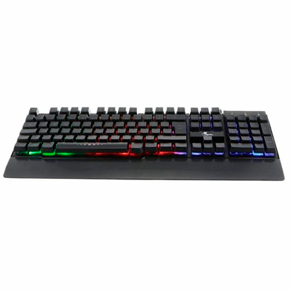 Teclado Xtech multimedia cableado para videojuegos con iluminación de fondo multicolor XTK-510S