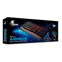 Teclado Xtech multimedia cableado para videojuegos con iluminación de fondo multicolor XTK-510S