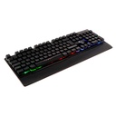 Teclado Xtech multimedia cableado para videojuegos con iluminación de fondo multicolor XTK-510S