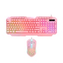 Xtech - Teclado y raton  set - Alambrico - Español - USB - Rosado - Gaming-XTK-540S
