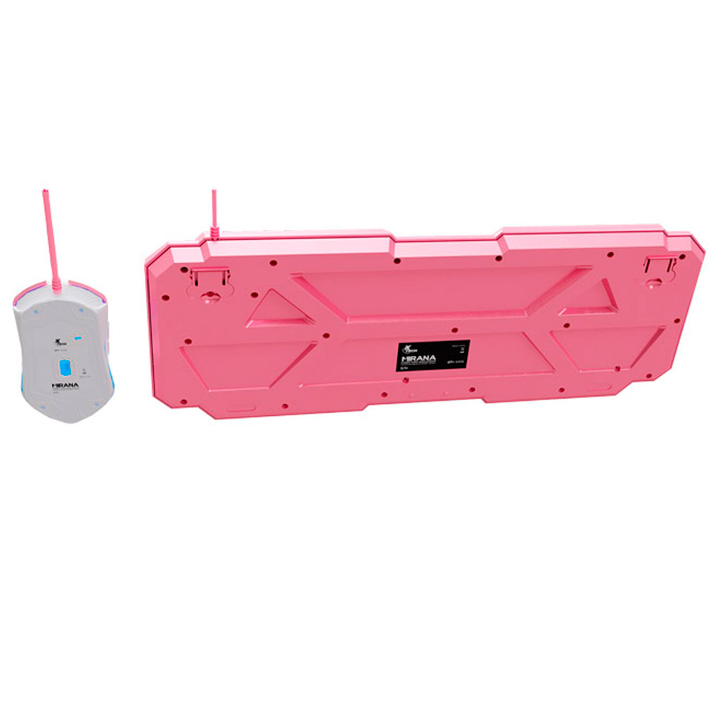 Xtech - Teclado y raton  set - Alambrico - Español - USB - Rosado - Gaming-XTK-540S