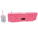 Xtech - Teclado y raton  set - Alambrico - Español - USB - Rosado - Gaming-XTK-540S