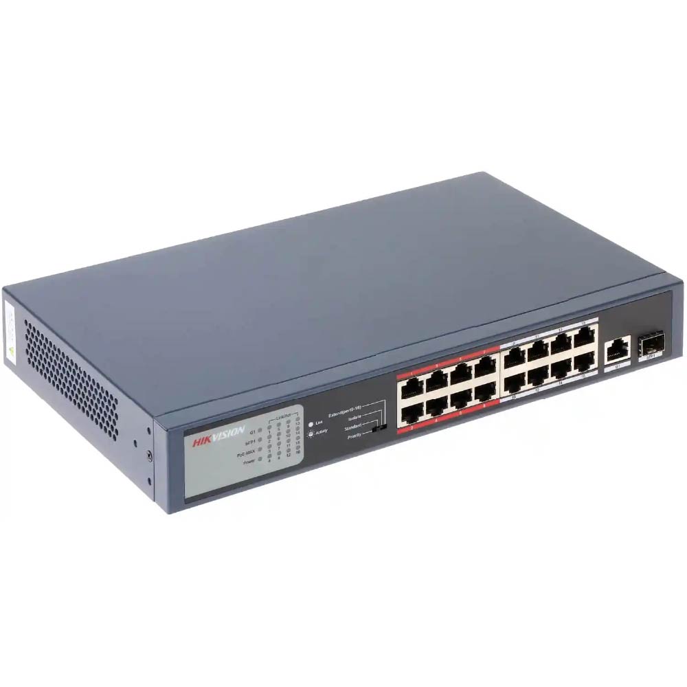 Hikvision - Switch - 16 Port Fast Ethernet Smart PO