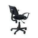 Silla secretarial con reposabrazos Negra Roma AM160GEN48