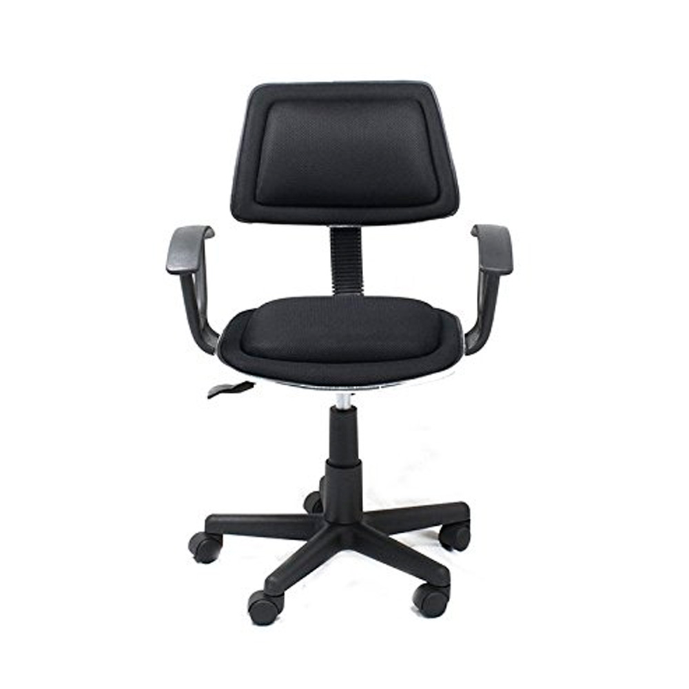 Silla secretarial con reposabrazos Negra Roma AM160GEN48