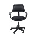 Silla secretarial con reposabrazos Negra Roma AM160GEN48