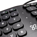 Teclado Alámbrico Klip Xtreme - en español - USB - Ergonomic Design -color negro - Ergonómico