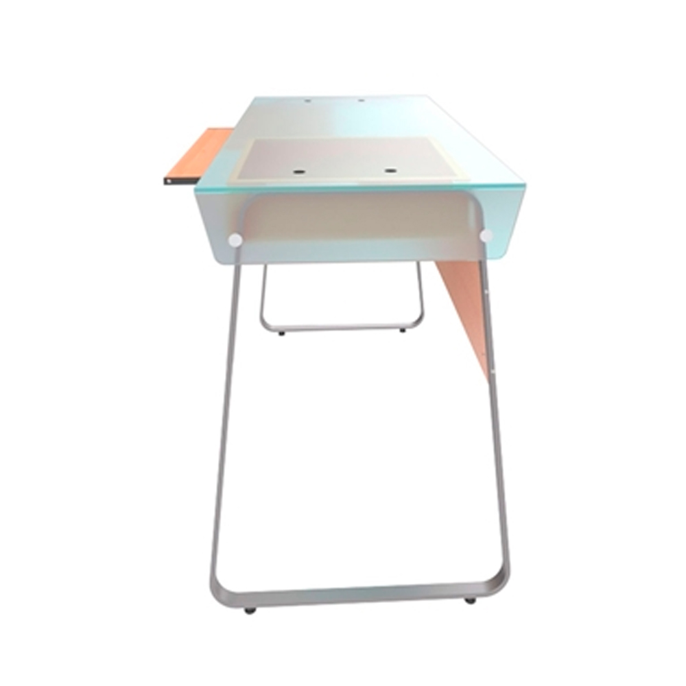 Escritorio Para Computadora Con Tope De Vidrio Color Sicomoro XTF-CD197