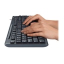 Combo de teclado y mouse Logitech MK200 USB Color Negro