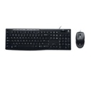 Combo de teclado y mouse Logitech MK200 USB Color Negro