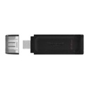 Memoria USB Kingston DataTraveler 70, 64 GB USB-C 3.2 Gen 1 Color Negro