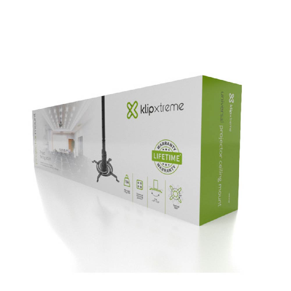 Soporte De Techo Klip Xtreme Kpm-610B, 360 grados giratorio para Proyectores, peso máximo de 15Kg