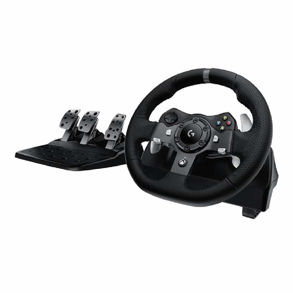 Juego de volante y pedales Logitech G920 Force Feedback cableado para PC, Microsoft Xbox One