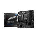 Motherboard MSI PRO B760M-P DDR4 micro ATX Socket LGA1700 B760 Chipset USB 3.2 Gen 1, USB-C 3.2 Gen2 Gigabit LAN Tarjeta gráfica (CPU necesaria) HD Audio (8-canales)