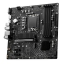 Motherboard MSI PRO B760M-P DDR4 micro ATX Socket LGA1700 B760 Chipset USB 3.2 Gen 1, USB-C 3.2 Gen2 Gigabit LAN Tarjeta gráfica (CPU necesaria) HD Audio (8-canales)