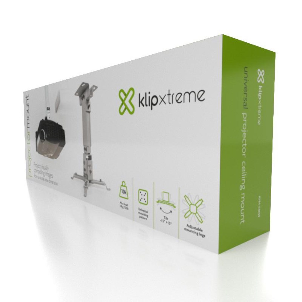 Soporte de Techo para Proyector Klip Xtreme KPM-580W peso máximo de 10Kg