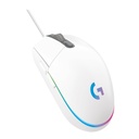 Mouse Logitech Gaming G203 LIGHTSYNC óptico 6 botones USB Color blanco