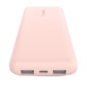 Cargador portátil Belkin 10,000 mAh 2 x USB, 1 x USB-C 18 vatios Color oro rosa