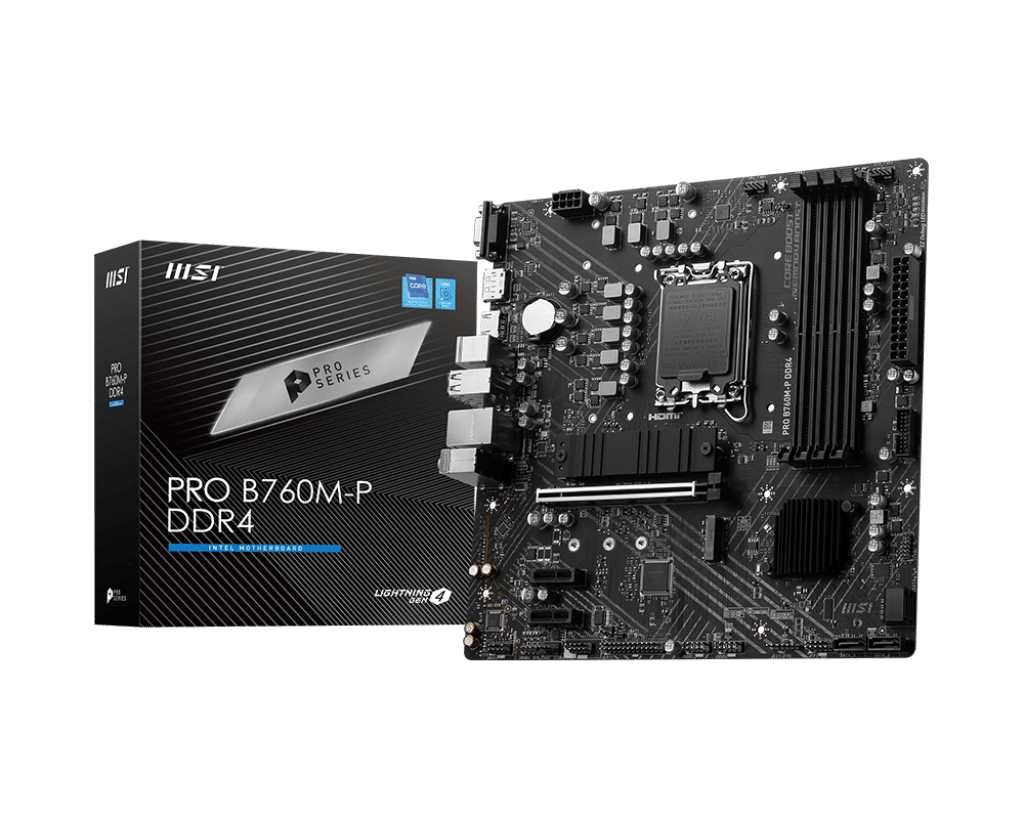 MSI - 824142333341 - Motherboard - Micro ATX - LGA1700 Socket - Intel B760 - para Core i9 / para Core i7 / para Core i5 / para Core i3 / para Celeron / para Pentium - Intel HD Graphics
