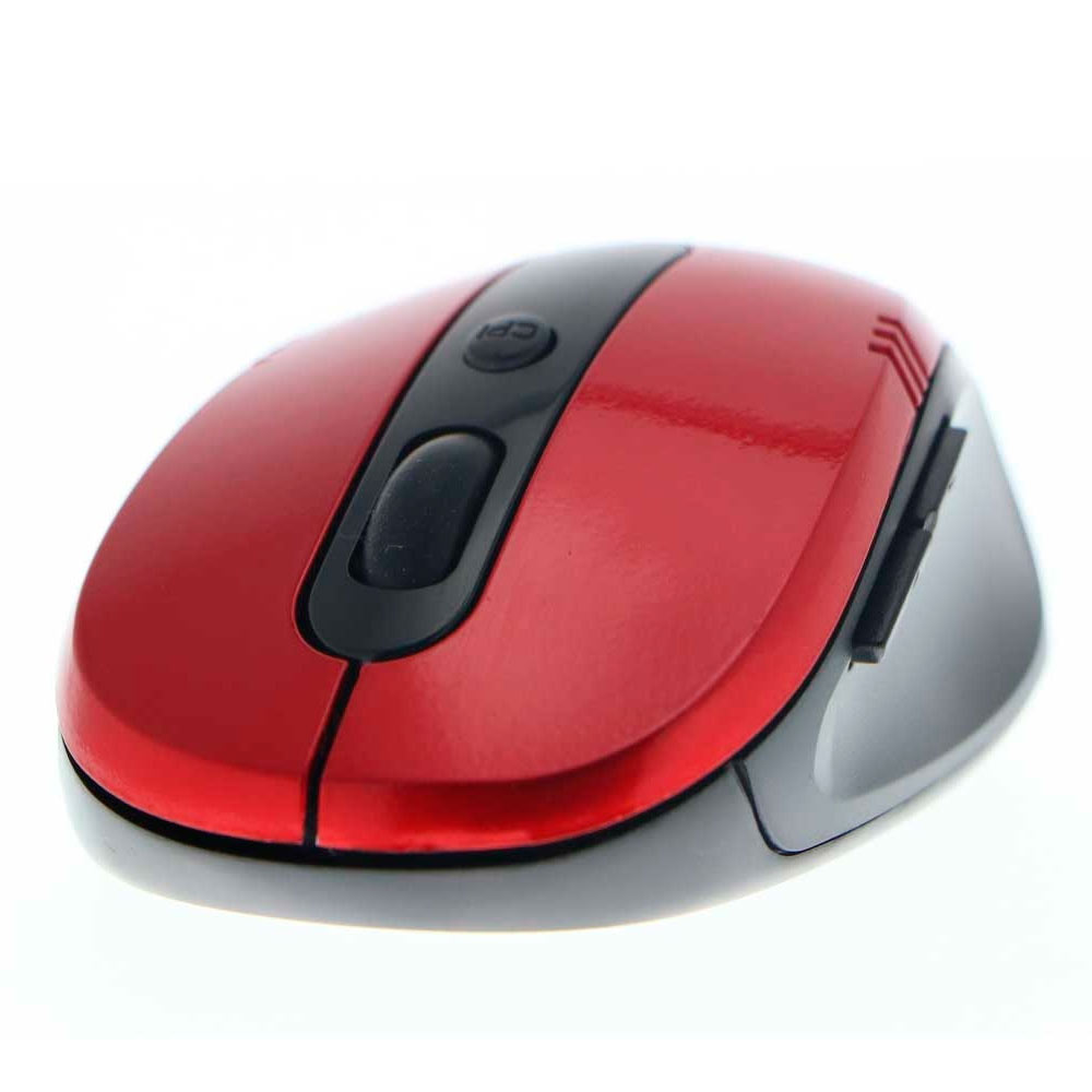 Mouse Klip Xtreme KMW-330 Inalámbrico Conector USB Ergonómico Rojo Vector