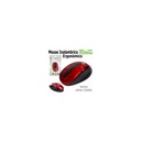 Mouse Klip Xtreme KMW-330 Inalámbrico Conector USB Ergonómico Rojo Vector