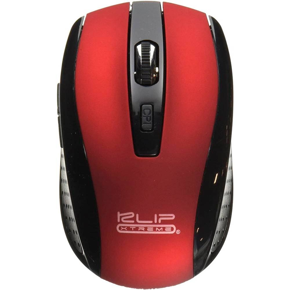 Mouse Klip Xtreme 2.4 ghz Inalámbrico 6 botones Color rojo