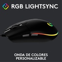 Mouse gaming Logitech G203 LightSpeed 8000 DPI 6 Botones Color Negro
