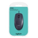 Mouse Logitech M100 USB diestro y zurdo Color Negro