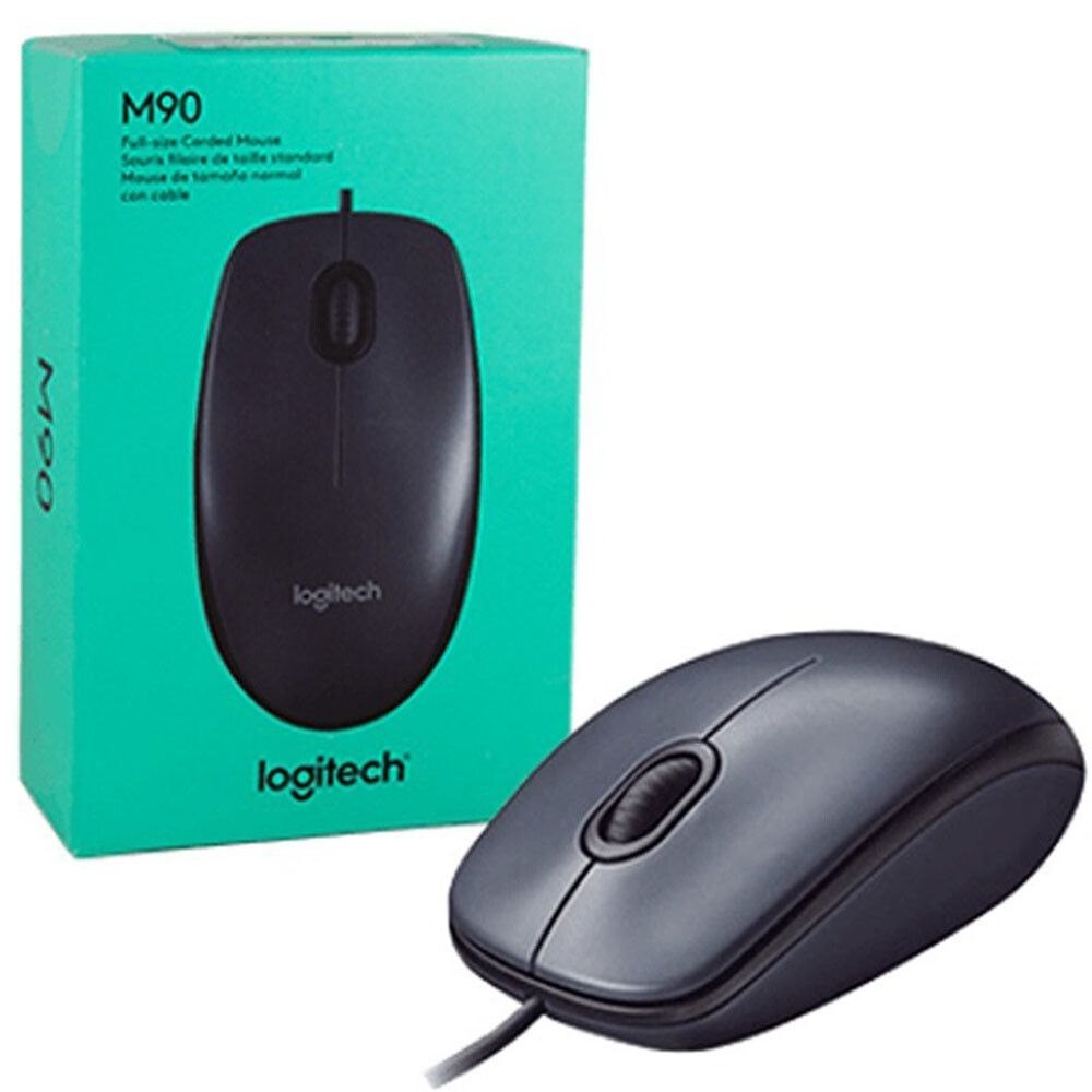 Mouse Logitech M90 diestro y zurdo 1000dpi Color Gris