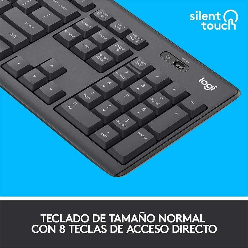 Combo Mouse y Teclado Logitech MK295 inalámbrico Silencioso español