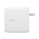 Cargador de pared Belkin Tecnología GaN Carga rápida, 2x USB-C Color blanco 68 vatios