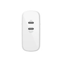 Cargador de pared Belkin Tecnología GaN Carga rápida, 2x USB-C Color blanco 68 vatios