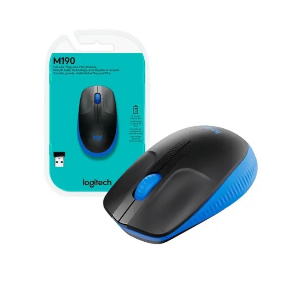 Mouse Logitech Wireless-óptico M190 color azul