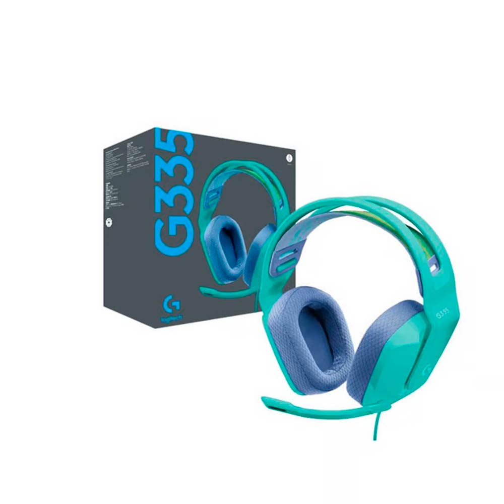 Audifonos Logitech - G335 mint - Wireless system - Para Game console - Wired - 189x180x79mm 20Hz