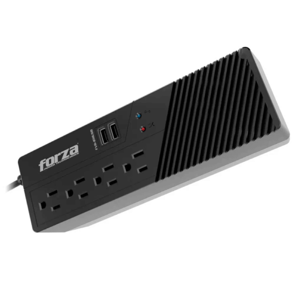 Automatic voltage regulator Forza - AC 115 V - 4 Tomas de Corriente - 1000 VA - NEMA 2-USB 500W