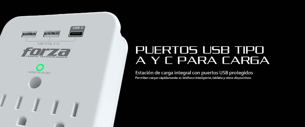 Toma Corriente con protector Forza Wall Tap - AC 110 V